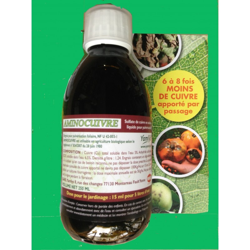 AMINOCUIVRE 250ml bouillie bordelaise bio AMINOCUIVRE 250ml bouillie bordelaise bio