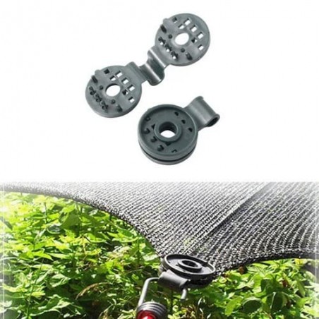 Kit 10 Clips Bâche Tente + 10 Cordes Élastiques + 10 Mousquetons - Fixation Robuste Pour Camping & Bâches